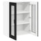 vidaXL Kitchen Wall Cabinet Black 60 x 31 x 80 cm Engineered Wood