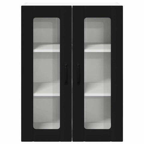 vidaXL Kitchen Wall Cabinet Black 60 x 31 x 80 cm Engineered Wood