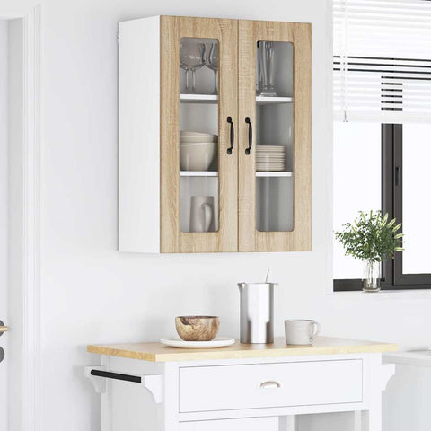 vidaXL Kitchen Wall Cabinet Sonoma Oak 60 x 31 x 80 cm Engineered Wood