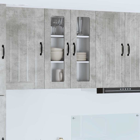 vidaXL Kitchen Wall Cabinet with Shelf Concrete Grey 60 x 31 x 80 cm