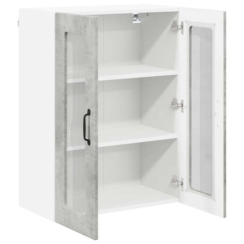 vidaXL Kitchen Wall Cabinet with Shelf Concrete Grey 60 x 31 x 80 cm
