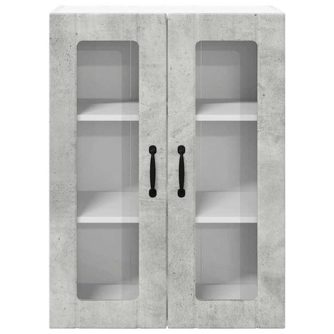 vidaXL Kitchen Wall Cabinet with Shelf Concrete Grey 60 x 31 x 80 cm