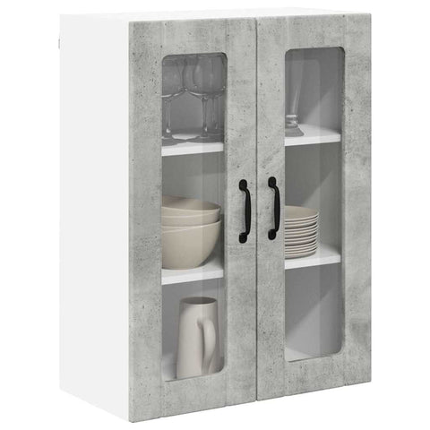 vidaXL Kitchen Wall Cabinet with Shelf Concrete Grey 60 x 31 x 80 cm