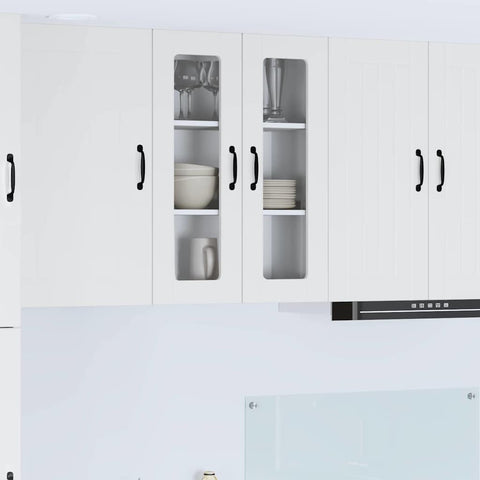 vidaXL Kitchen Wall Cabinet with Door High Gloss White 60 x 31 x 80 cm