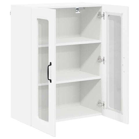 vidaXL Kitchen Wall Cabinet with Door High Gloss White 60 x 31 x 80 cm