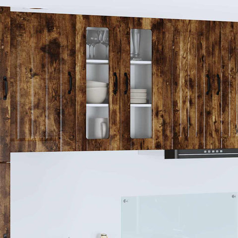 vidaXL Kitchen Wall Cabinet Smoked Oak 60 x 31 x 80 cm Engineered Wood