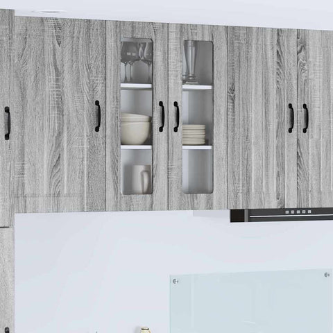 vidaXL Kitchen Wall Cabinet with Shelf Grey Sonoma 60 x 31 x 80 cm