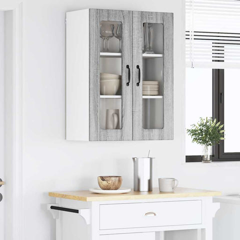 vidaXL Kitchen Wall Cabinet with Shelf Grey Sonoma 60 x 31 x 80 cm