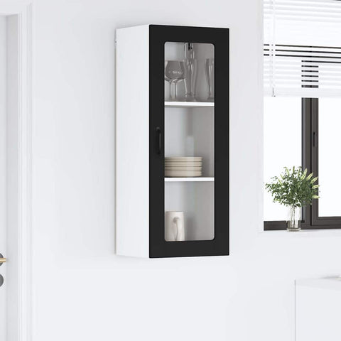 vidaXL Kitchen Wall Cabinet Black 40 x 31 x 100 cm Engineered Wood