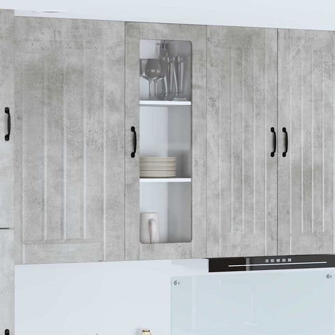 vidaXL Kitchen Wall Cabinet with Shelf Concrete Grey 40 x 31 x 100 cm