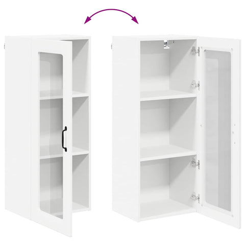 vidaXL Kitchen Wall Cabinet High Gloss White 40 x 31 x 100 cm