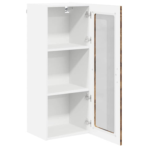 vidaXL Kitchen Wall Cabinet with Shelf Smoked Oak 40 x 31 x 100 cm