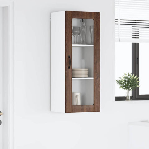 vidaXL Kitchen Wall Cabinet Brown Oak 40 x 31 x 100 cm Engineered Wood