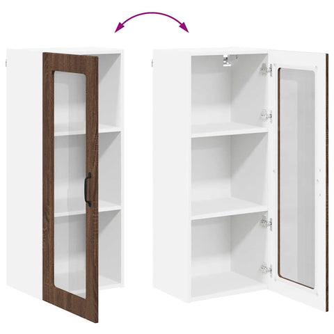vidaXL Kitchen Wall Cabinet Brown Oak 40 x 31 x 100 cm Engineered Wood
