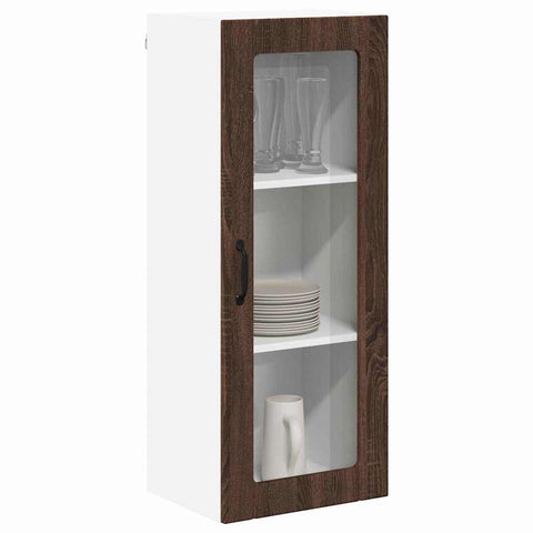 vidaXL Kitchen Wall Cabinet Brown Oak 40 x 31 x 100 cm Engineered Wood