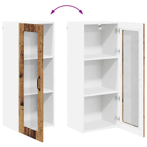 vidaXL Kitchen Wall Cabinet Old Wood 40 x 31 x 100 cm Engineered Wood