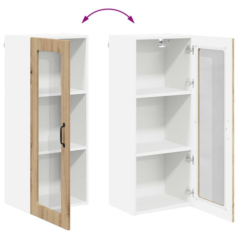 vidaXL Kitchen Wall Cabinet with Shelf Artisan Oak 40 x 31 x 100 cm