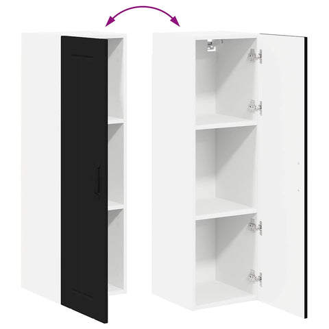 vidaXL Kitchen Wall Cabinet Black 30 x 31 x 100 cm Engineered Wood