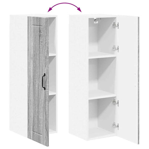vidaXL Kitchen Wall Cabinet with Shelf Grey Sonoma 30 x 31 x 100 cm