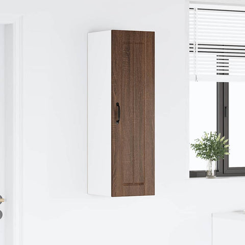 vidaXL Kitchen Wall Cabinet Brown Oak 30 x 31 x 100 cm Engineered Wood