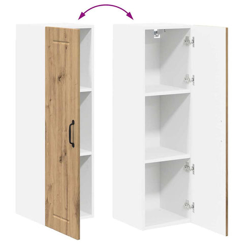 vidaXL Kitchen Wall Cabinet with Shelf Artisan Oak 30 x 31 x 100 cm