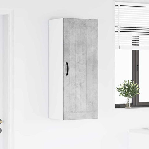 vidaXL Kitchen Wall Cabinet with Shelf Concrete Grey 40 x 31 x 100 cm