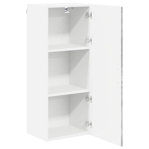 vidaXL Kitchen Wall Cabinet with Shelf Concrete Grey 40 x 31 x 100 cm