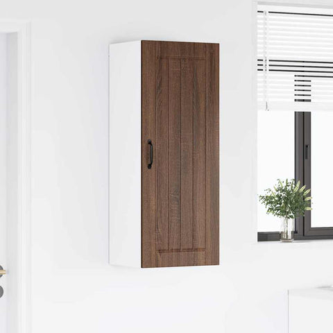 vidaXL Kitchen Wall Cabinet Brown Oak 40 x 31 x 100 cm Engineered Wood