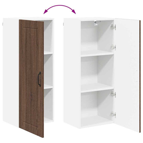 vidaXL Kitchen Wall Cabinet Brown Oak 40 x 31 x 100 cm Engineered Wood