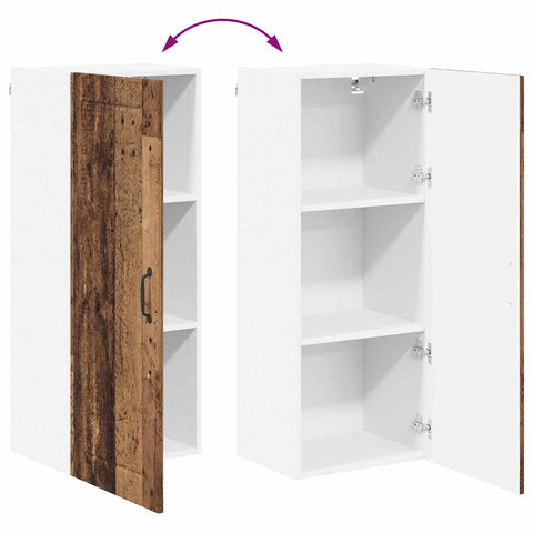 vidaXL Kitchen Wall Cabinet Old Wood 40 x 31 x 100 cm Engineered Wood