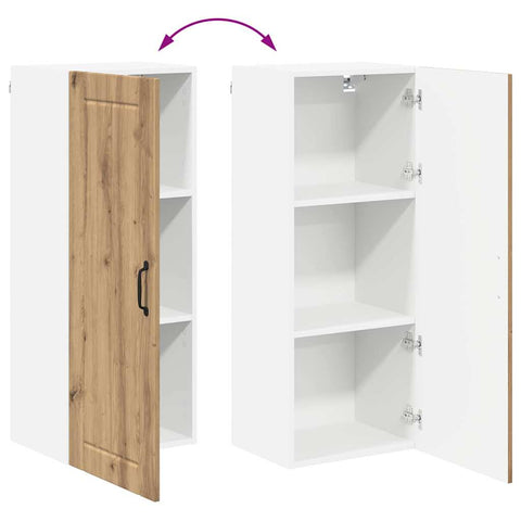 vidaXL Kitchen Wall Cabinet with Shelf Artisan Oak 40 x 31 x 100 cm