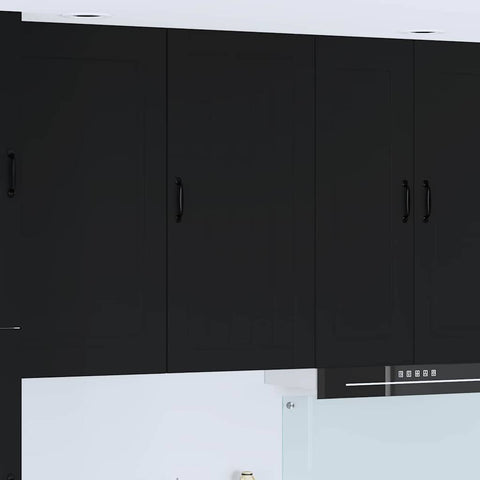 vidaXL Kitchen Wall Cabinet Black 50 x 31 x 100 cm Engineered Wood