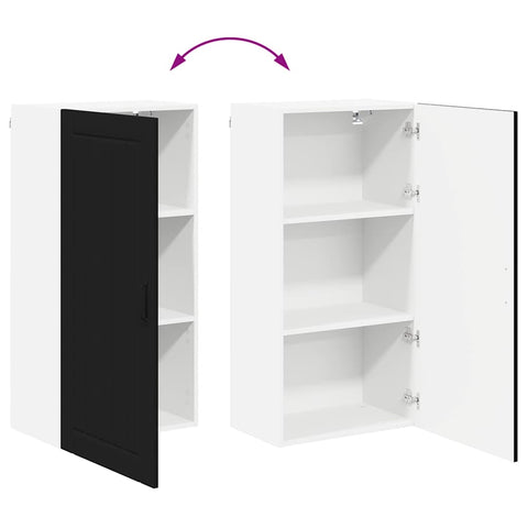 vidaXL Kitchen Wall Cabinet Black 50 x 31 x 100 cm Engineered Wood