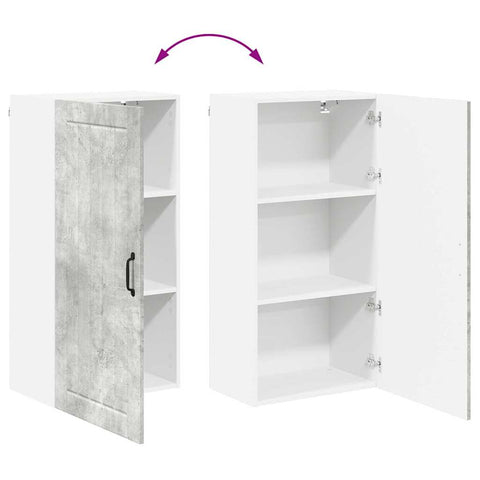 vidaXL Kitchen Wall Cabinet with Shelf Concrete Grey 50 x 31 x 100 cm