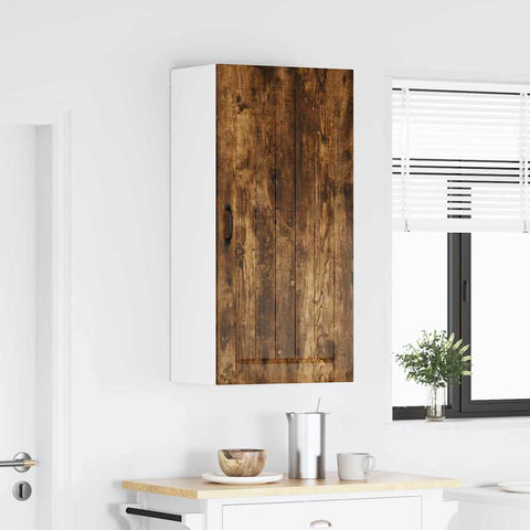 vidaXL Kitchen Wall Cabinet with Shelf Smoked Oak 50 x 31 x 100 cm