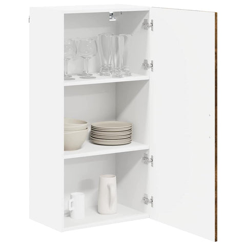 vidaXL Kitchen Wall Cabinet with Shelf Smoked Oak 50 x 31 x 100 cm