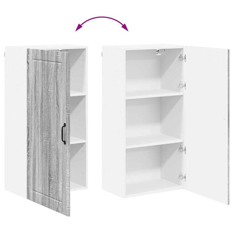 vidaXL Kitchen Wall Cabinet with Shelf Grey Sonoma 50 x 31 x 100 cm
