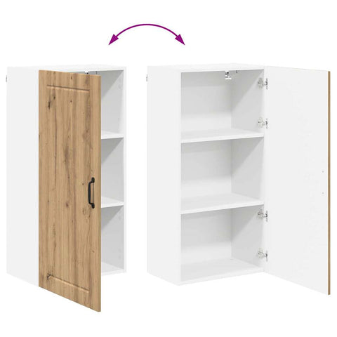 vidaXL Kitchen Wall Cabinet with Shelf Artisan Oak 50 x 31 x 100 cm