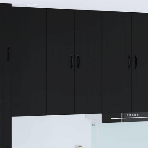vidaXL Kitchen Wall Cabinet Black 60 x 31 x 100 cm Engineered Wood