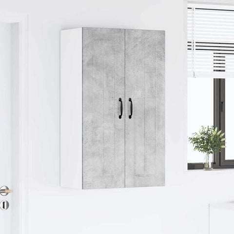 vidaXL Kitchen Wall Cabinet with Shelf Concrete Grey 60 x 31 x 100 cm