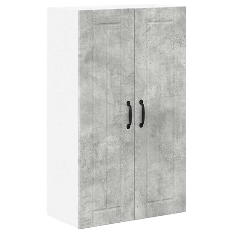 vidaXL Kitchen Wall Cabinet with Shelf Concrete Grey 60 x 31 x 100 cm
