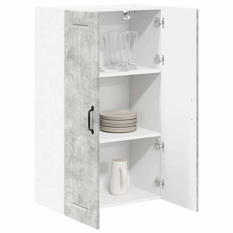 vidaXL Kitchen Wall Cabinet with Shelf Concrete Grey 60 x 31 x 100 cm