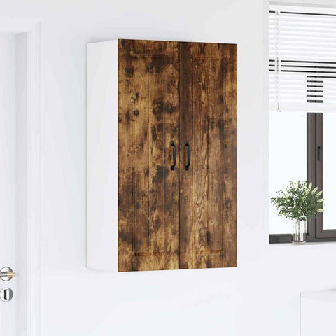 vidaXL Kitchen Wall Cabinet with Shelf Smoked Oak 60 x 31 x 100 cm