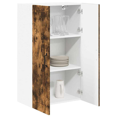 vidaXL Kitchen Wall Cabinet with Shelf Smoked Oak 60 x 31 x 100 cm