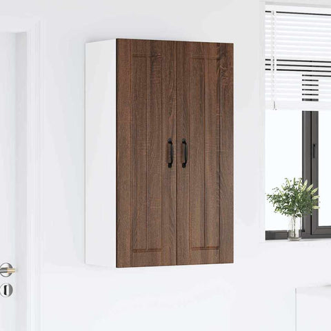 vidaXL Kitchen Wall Cabinet Brown Oak 60 x 31 x 100 cm Engineered Wood