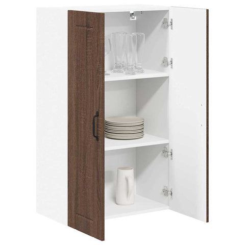vidaXL Kitchen Wall Cabinet Brown Oak 60 x 31 x 100 cm Engineered Wood
