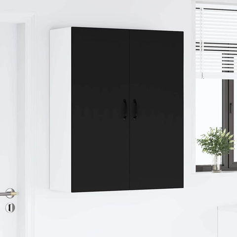 vidaXL Kitchen Wall Cabinet Black 80 x 31 x 100 cm Engineered Wood
