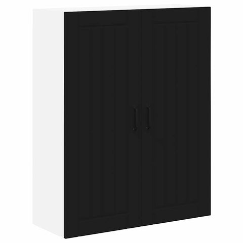 vidaXL Kitchen Wall Cabinet Black 80 x 31 x 100 cm Engineered Wood