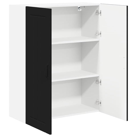 vidaXL Kitchen Wall Cabinet Black 80 x 31 x 100 cm Engineered Wood
