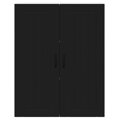 vidaXL Kitchen Wall Cabinet Black 80 x 31 x 100 cm Engineered Wood